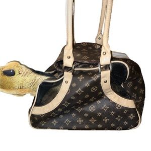 Designer print dog bag carrier